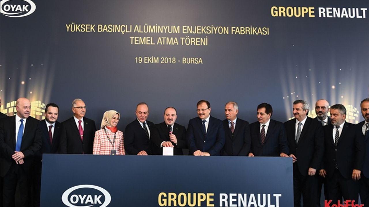 Oyak Renault yeni yatırımın temelini Sanayi ve Teknoloji Bakanı’nın katılımıyla attı