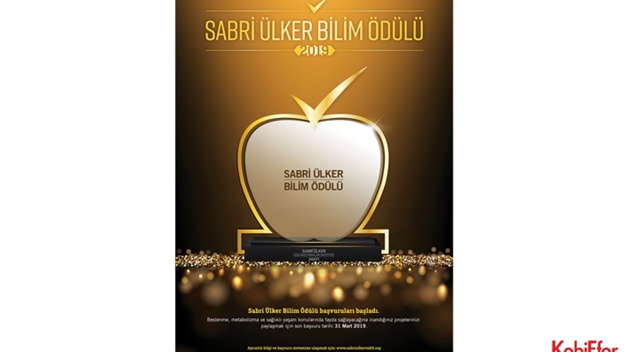 Sabri Ülker Bilim Ödülü başvuruları başladı