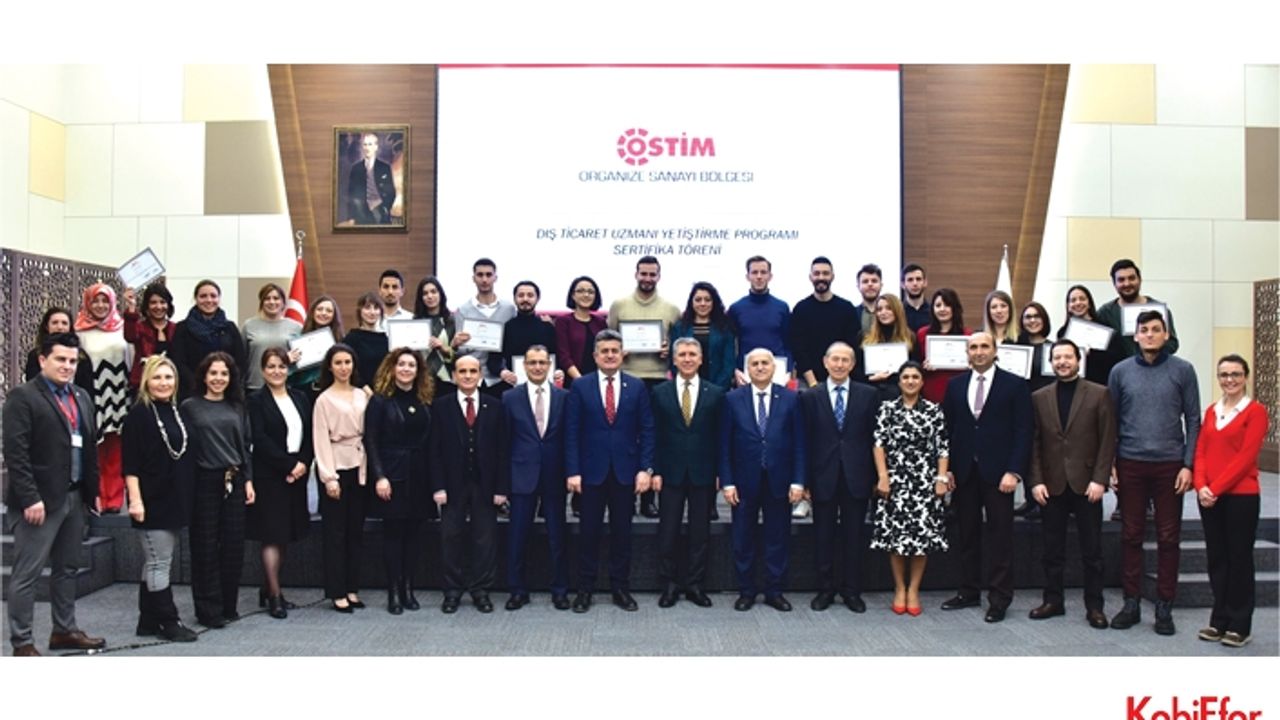 OSTİM OSB’de dış ticaret eğitiminde mezuniyet heyecanı