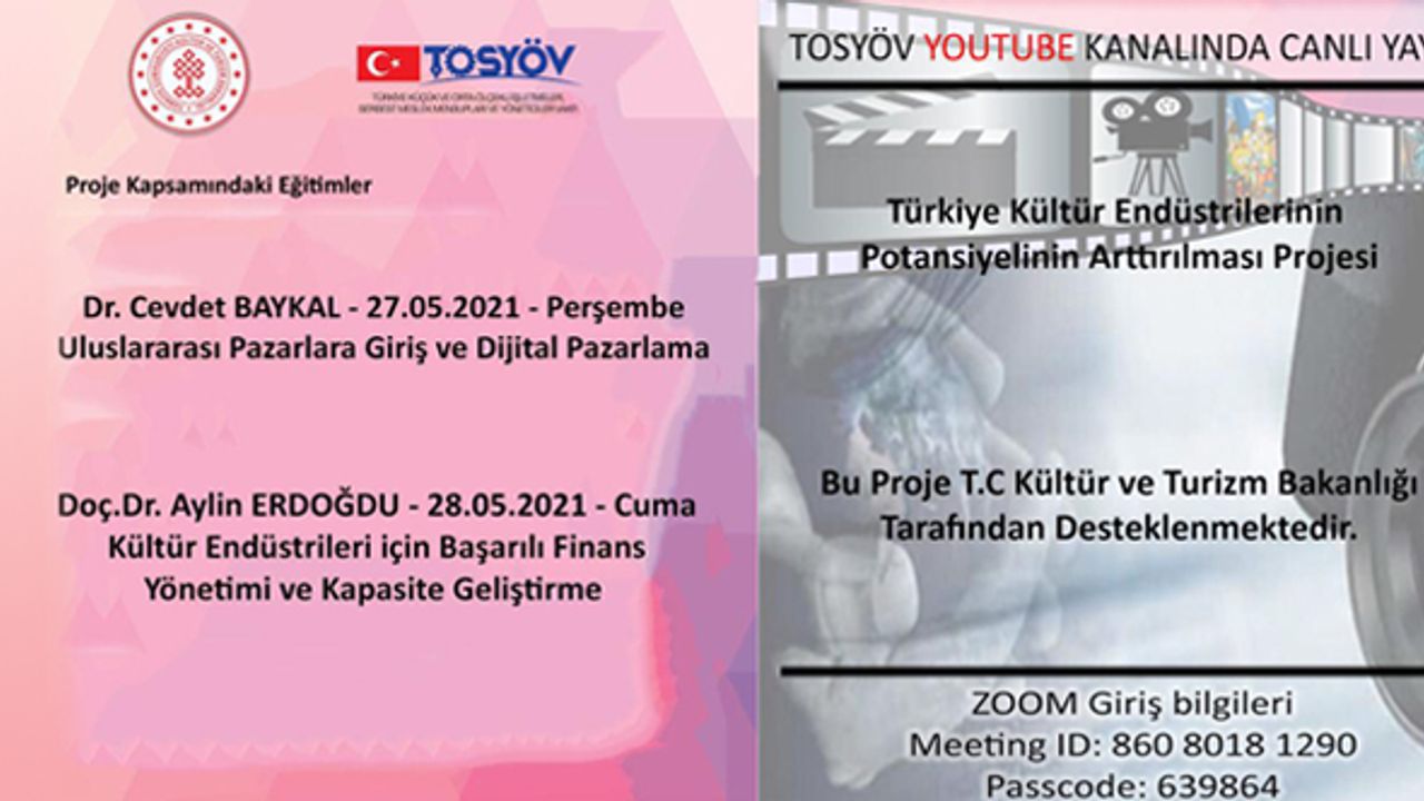 Türkiye Kültür Endüstrilerin Potansiyelinin Arttırılması Projesi Canlı Yayın