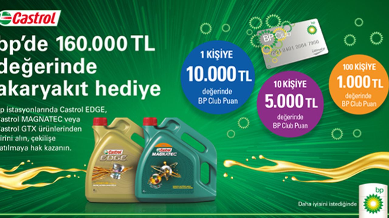 bp’den Castrol alanlara toplam 160 bin TL değerinde akaryakıt