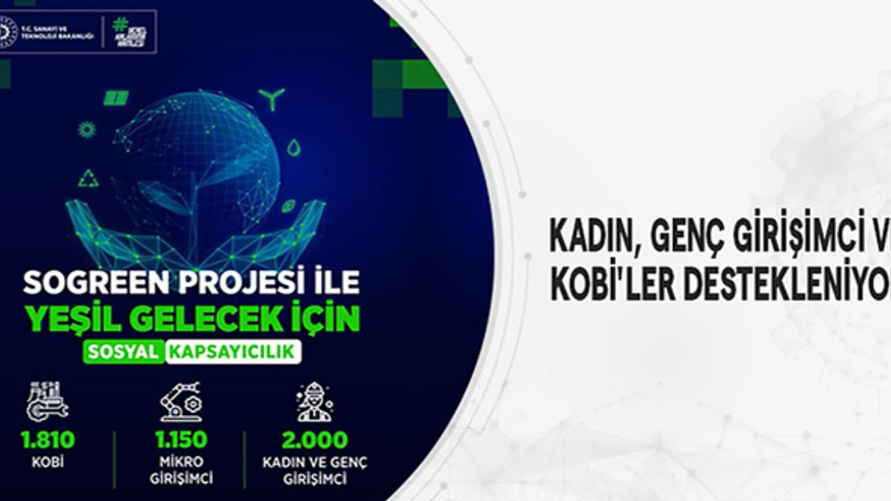 Kadın, genç girişimci ve KOBİ’ler destekleniyor; 400 milyon dolar bütçeli SoGreen Projesi başlıyor