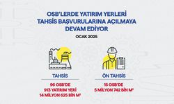 OSB’lerde yatırım yerleri tahsis başvurularına açılmaya devam ediyor