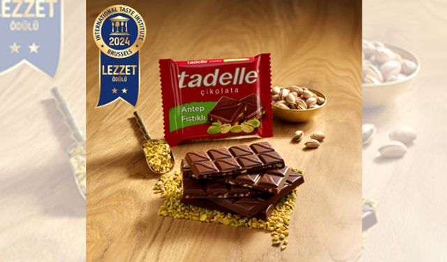 Tadelle Antep fıstıklı çikolata 2 yıldız aldı