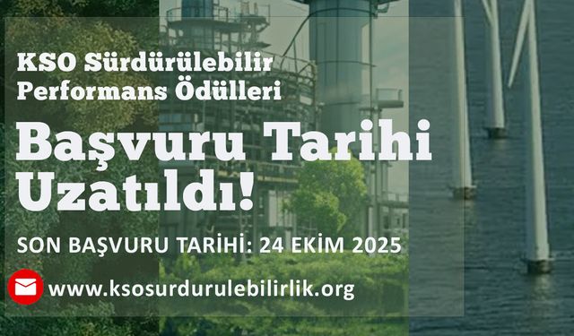 KSO Sürdürülebilir Performans Ödülleri’ne son başvuru: 24 Ekim