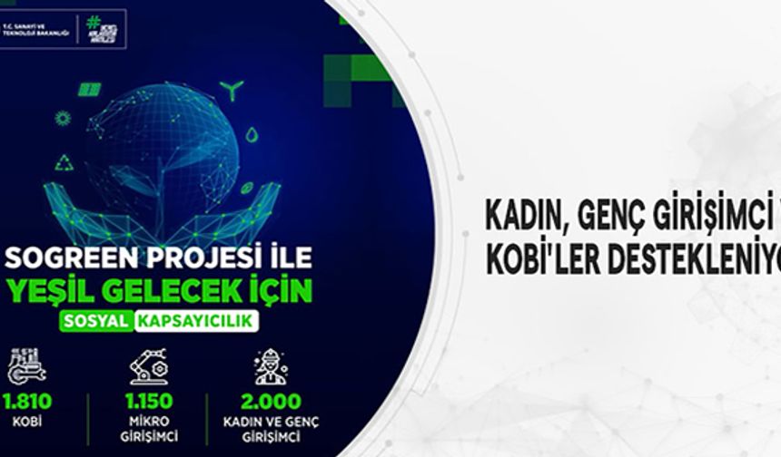 Kadın, genç girişimci ve KOBİ’ler destekleniyor; 400 milyon dolar bütçeli SoGreen Projesi başlıyor