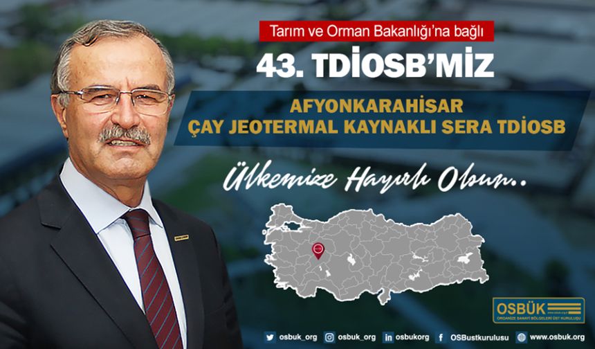 Türkiye’de toplam OSB sayısı 409’a yükseldi