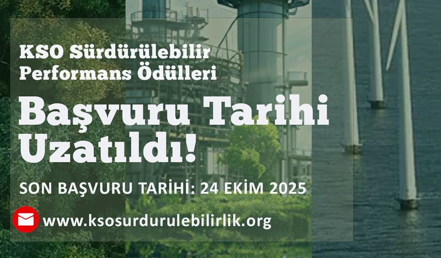 KSO Sürdürülebilir Performans Ödülleri’ne son başvuru: 24 Ekim